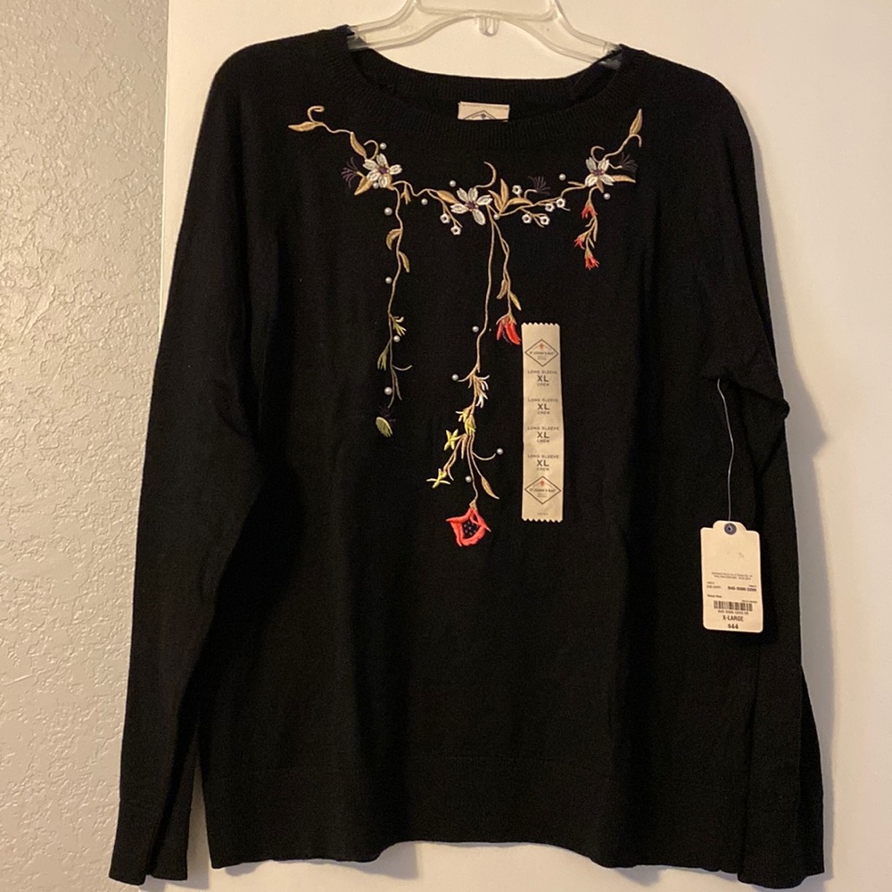 Embroidered sweater
